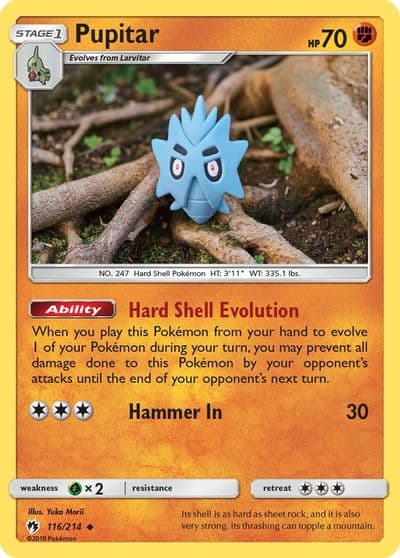 Pupitar SM - Lost Thunder Pokemon card
