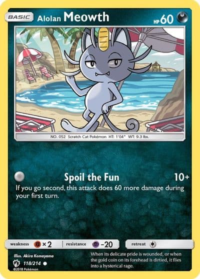 Alolan Meowth SM - Lost Thunder Pokemon card