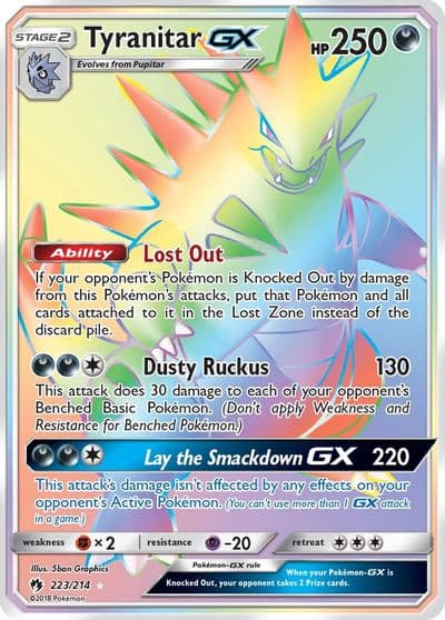 Tyranitar GX (Secret) SM - Lost Thunder Pokemon card