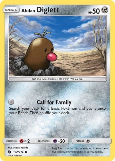 Alolan Diglett SM - Lost Thunder Pokemon card