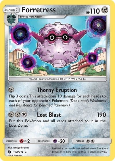 Forretress SM - Lost Thunder Pokemon card