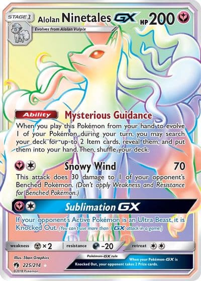 Alolan Ninetales GX (Secret) SM - Lost Thunder Pokemon card