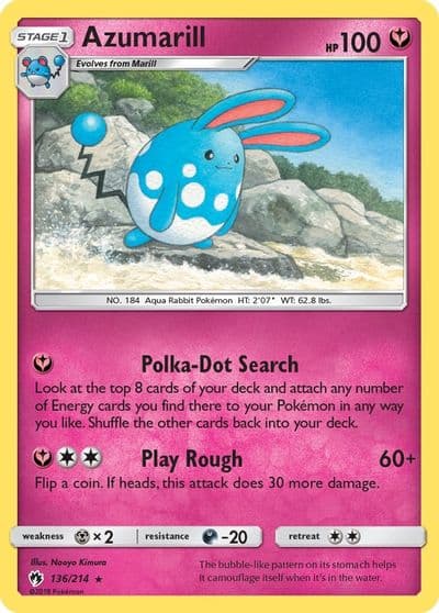 Azumarill SM - Lost Thunder Pokemon card