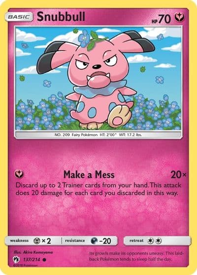 Snubbull SM - Lost Thunder Pokemon card