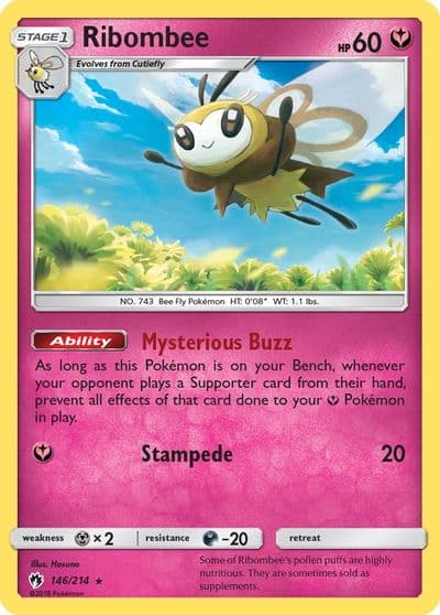 Ribombee SM - Lost Thunder Pokemon card