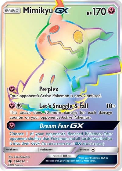 Mimikyu GX (Secret) SM - Lost Thunder Pokemon card