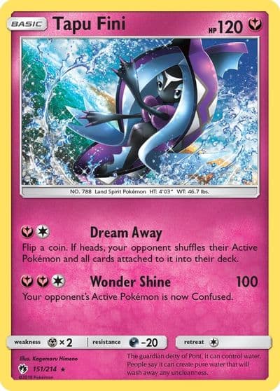 Tapu Fini SM - Lost Thunder Pokemon card