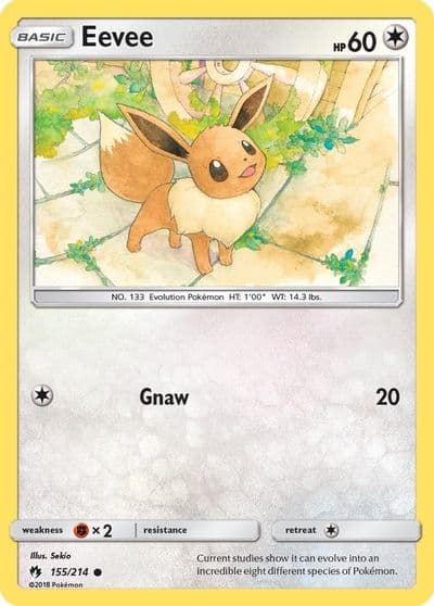 Eevee SM - Lost Thunder Pokemon card