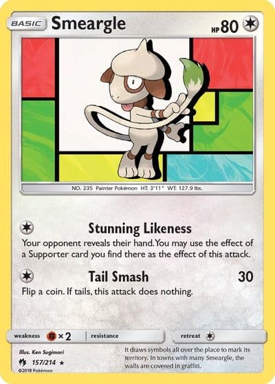 Smeargle SM - Lost Thunder Pokemon card