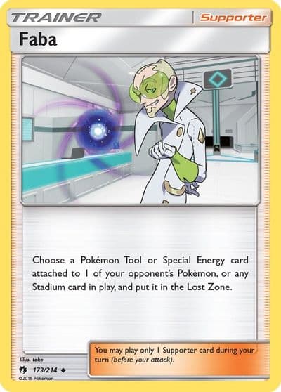 Faba SM - Lost Thunder Pokemon card
