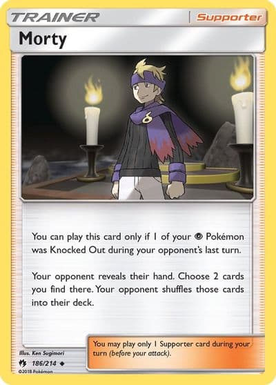 Morty SM - Lost Thunder Pokemon card