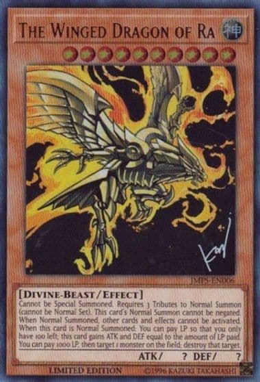 The Winged Dragon of Ra JMPS EN006 Shonen Jump Magazine Promos Yu-Gi-Oh! card