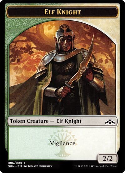 Elf Knight Saproling Double Sided Token Guilds of Ravnica: Guild Kits Magic card