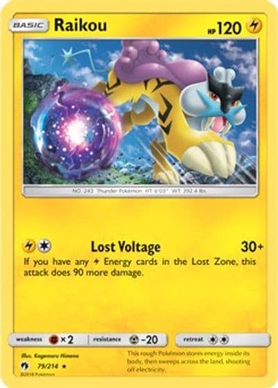 Raikou (SM Lost Thunder) Deck Exclusives Pokemon card