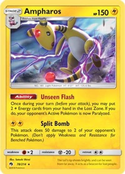 Ampharos (SM Lost Thunder) Deck Exclusives Pokemon card