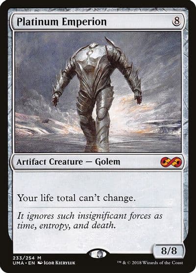 Platinum Emperion Ultimate Masters Magic card