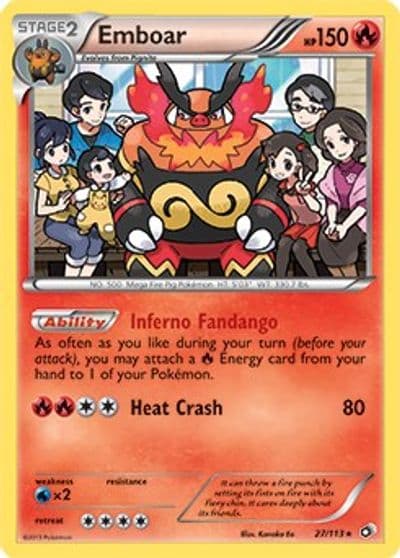 Emboar (Legendary Treasures) Deck Exclusives Pokemon card