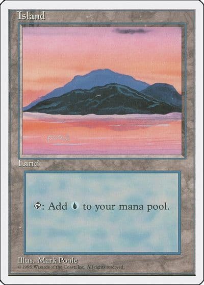 Island C Fourth Edition Magic card