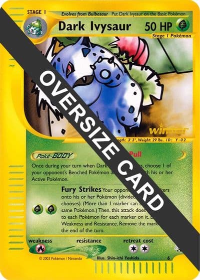 Dark Ivysaur - 6 (Best of Game 6 Promo) Jumbo Cards Pokemon card