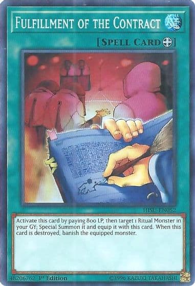 Fulfillment of the Contract Hidden Summoners Yu-Gi-Oh! card