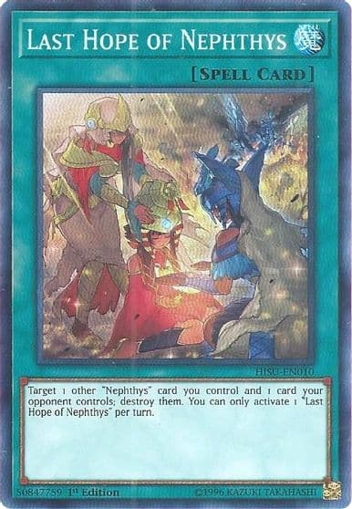 Last Hope of Nephthys Hidden Summoners Yu-Gi-Oh! card