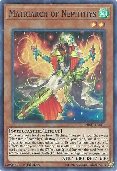 Matriarch of Nephthys Hidden Summoners Yu-Gi-Oh! card