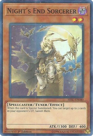 Nights End Sorcerer Hidden Summoners Yu-Gi-Oh! card