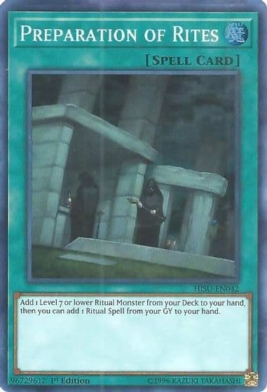 Preparation of Rites Hidden Summoners Yu-Gi-Oh! card