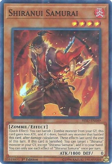 Shiranui Samurai Hidden Summoners Yu-Gi-Oh! card