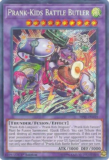 Prank Kids Battle Butler Hidden Summoners Yu-Gi-Oh! card