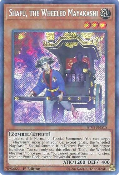 Shafu the Wheeled Mayakashi Hidden Summoners Yu-Gi-Oh! card