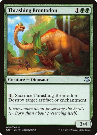 Thrashing Brontodon Magic Game Night Magic card