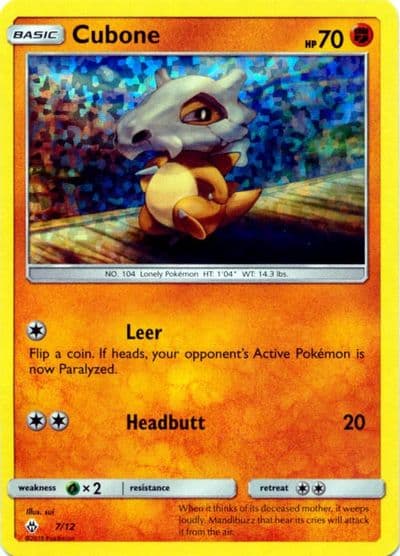 Cubone McDonald's Promos 2018 Pokemon card
