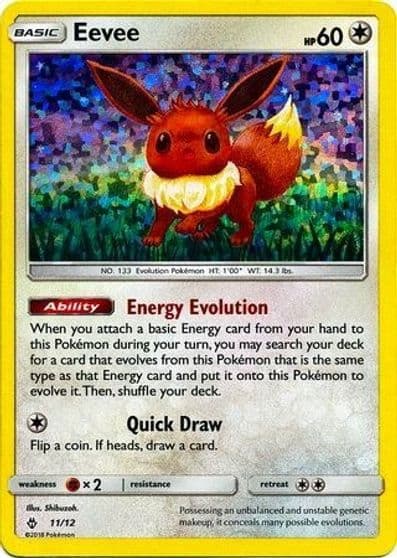 Eevee McDonald's Promos 2018 Pokemon card
