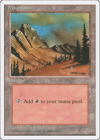 Mountain C Fourth Edition Magic card