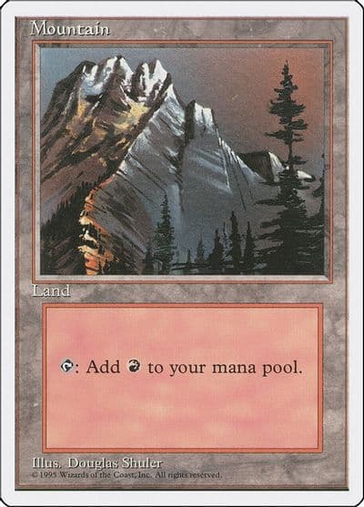 Mountain A Fourth Edition Magic card