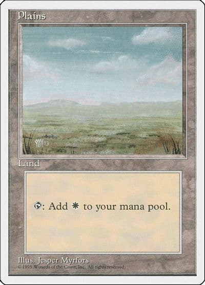 Plains C Fourth Edition Magic card