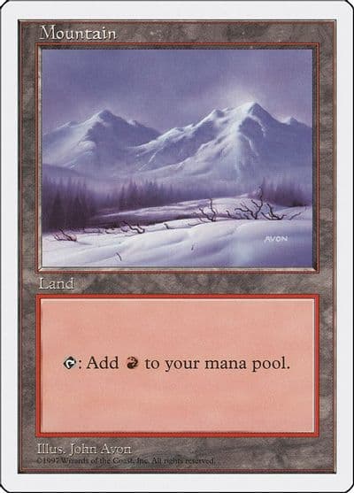 Mountain 442 Fifth Edition Magic card