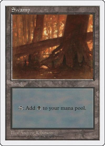 Swamp 440 Fifth Edition Magic card