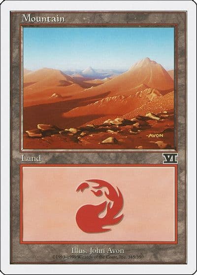 Mountain 345 Classic Sixth Edition Magic card
