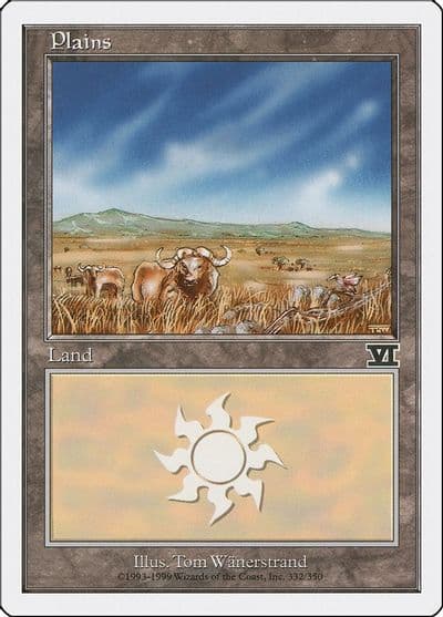 Plains 332 Classic Sixth Edition Magic card