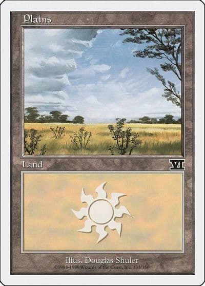 Plains 333 Classic Sixth Edition Magic card