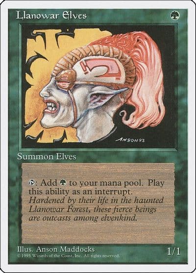 Llanowar Elves Fourth Edition Magic card