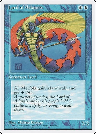 Lord of Atlantis Fourth Edition Magic card