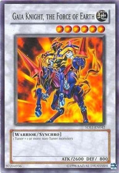 Gaia Knight the Force of Earth Common 5D's 2008 Starter Deck Yu-Gi-Oh! card