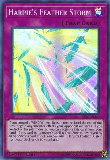 Harpies Feather Storm Legendary Duelists: Sisters of the Rose Yu-Gi-Oh! card