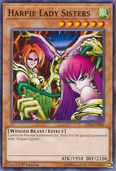 Harpie Lady Sisters Legendary Duelists: Sisters of the Rose Yu-Gi-Oh! card