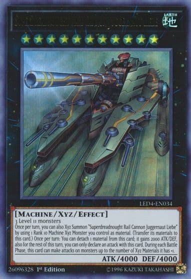 Superdreadnought Rail Cannon Juggernaut Liebe Legendary Duelists: Sisters of the Rose Yu-Gi-Oh! card