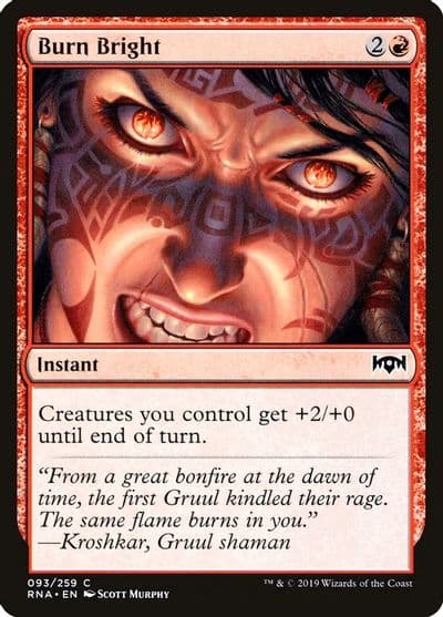 Burn Bright Ravnica Allegiance Magic card