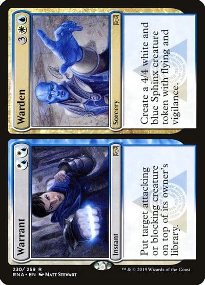 Warrant Warden Ravnica Allegiance Magic card